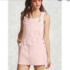 light pink overall dress